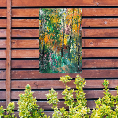 Abstracte Herfst in Kleurrijk Boslandschap tuinposter