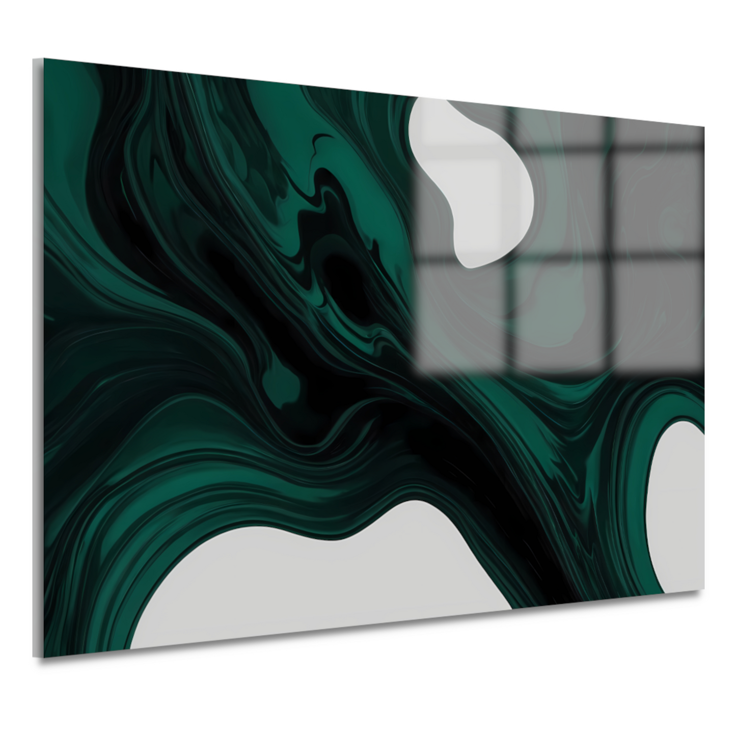 Dynamische Smaragdgroene Abstractie acrylglas