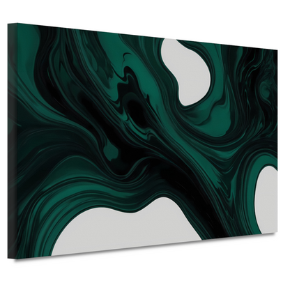 Dynamische Smaragdgroene Abstractie canvas