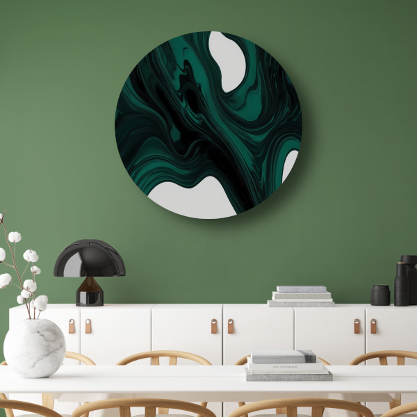 Dynamische Smaragdgroene Abstractie forex muurcirkel