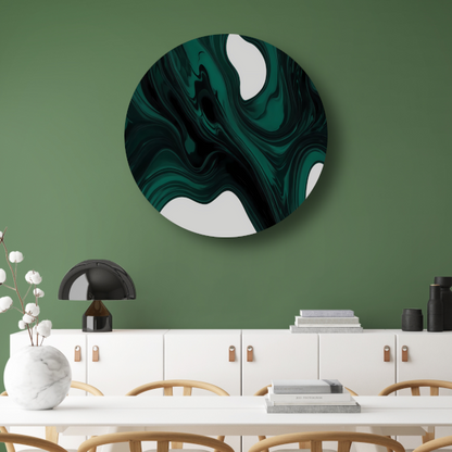 Dynamische Smaragdgroene Abstractie forex muurcirkel