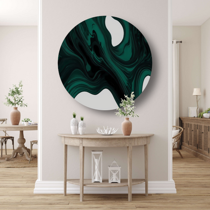 Dynamische Smaragdgroene Abstractie forex muurcirkel