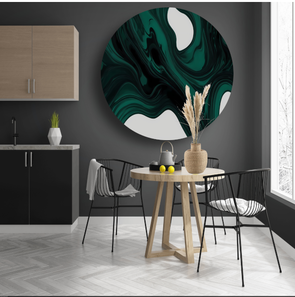 Dynamische Smaragdgroene Abstractie forex muurcirkel
