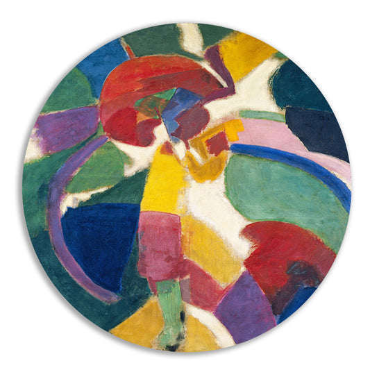 Vrouw met een parasol - Robert Delaunay aluminium muurcirkel