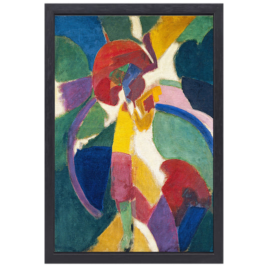 Vrouw met een parasol - Robert Delaunay canvas met baklijst