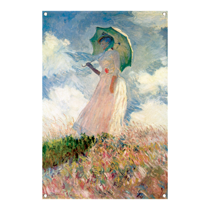 Vrouw met parasol - Claude Monet tuinposter