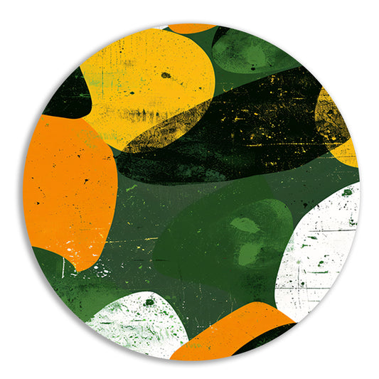 Abstract Kleurenexplosie op Groen forex muurcirkel