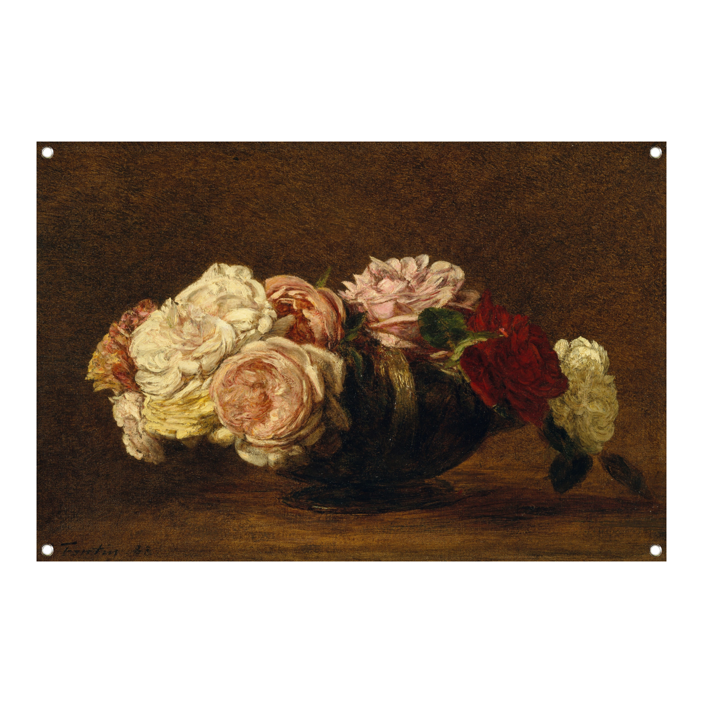 Rozen in een schaal - Henri Fantin-Latour tuinposter