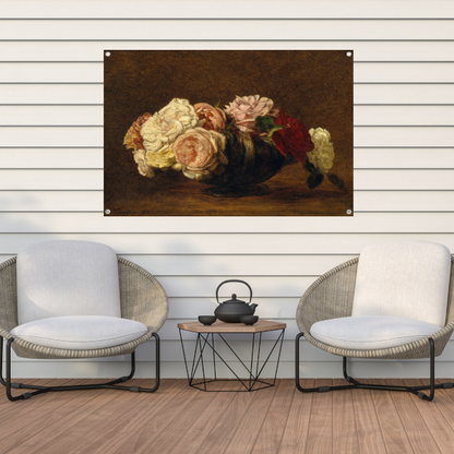 Rozen in een schaal - Henri Fantin-Latour tuinposter