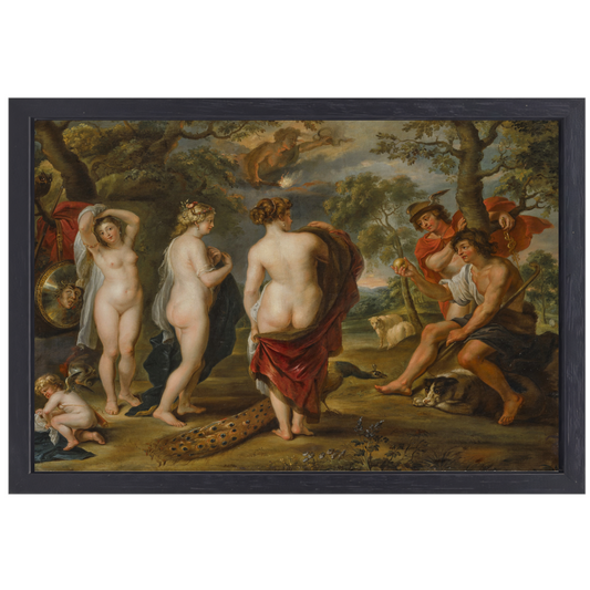 Het oordeel van Parijs - Peter Paul Rubens canvas met baklijst