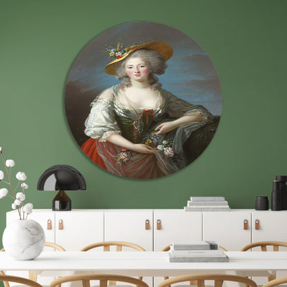 Elisabeth-Philippe-Marie-Hélène van Frankrijk - Élisabeth Louise Vigée Le Brun aluminium muurcirkel