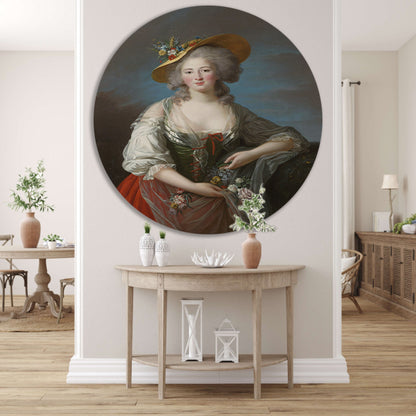 Elisabeth-Philippe-Marie-Hélène van Frankrijk - Élisabeth Louise Vigée Le Brun aluminium muurcirkel