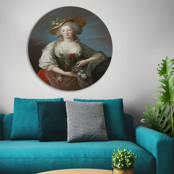 Elisabeth-Philippe-Marie-Hélène van Frankrijk - Élisabeth Louise Vigée Le Brun aluminium muurcirkel