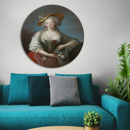 Elisabeth-Philippe-Marie-Hélène van Frankrijk - Élisabeth Louise Vigée Le Brun aluminium muurcirkel