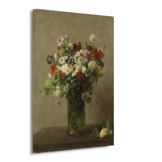 Stilleven met bloemen - Henri Fantin-Latour canvas