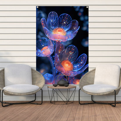 Bioluminescente Bloemen in Digitale Kunst tuinposter