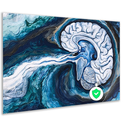 Surrealistisch Brein in Water poster