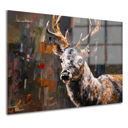 Abstract Expressionistisch Hert in Levendige Kleuren acrylglas