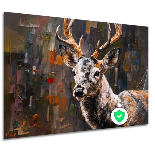 Abstract Expressionistisch Hert in Levendige Kleuren poster