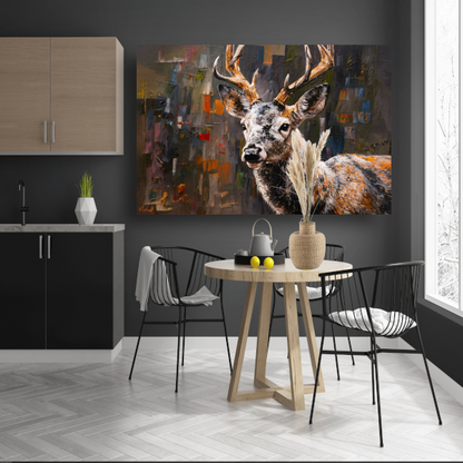 Abstract Expressionistisch Hert in Levendige Kleuren poster