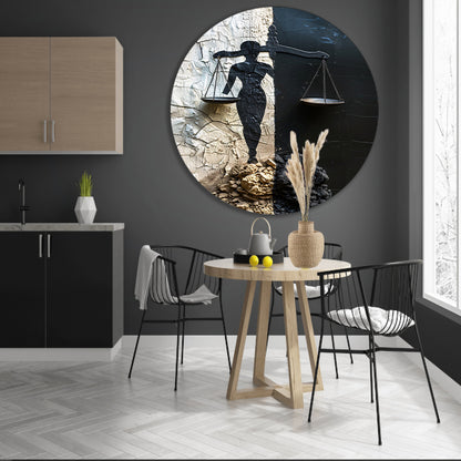 Abstract Justitia tussen Vervallen Muren forex muurcirkel