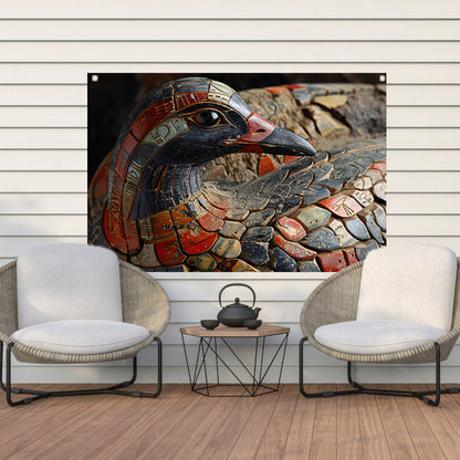 Minimalistisch Abstract Vogel tuinposter
