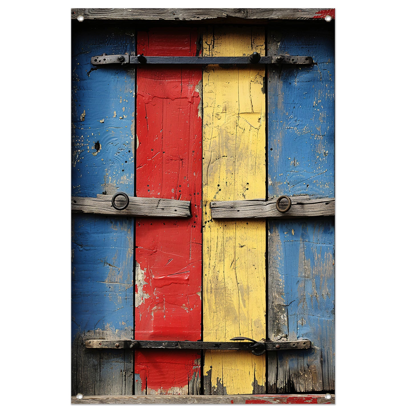 Abstract Kleurrijk Deur tuinposter