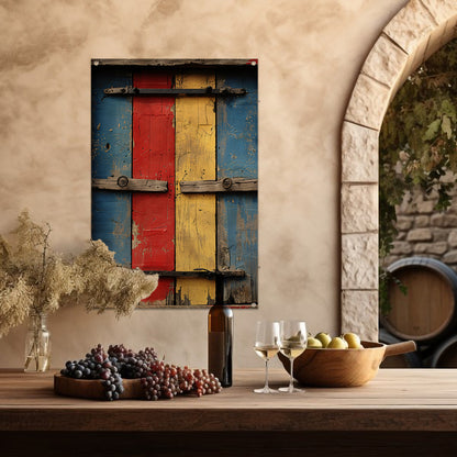 Abstract Kleurrijk Deur tuinposter