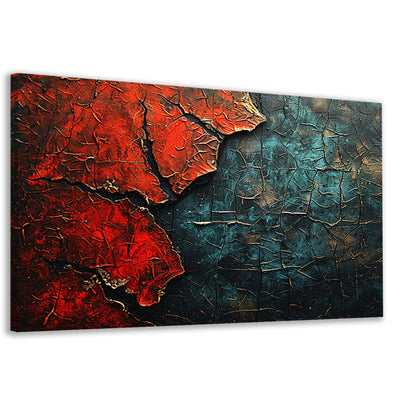 Blauw-Rood Abstract Expressie canvas