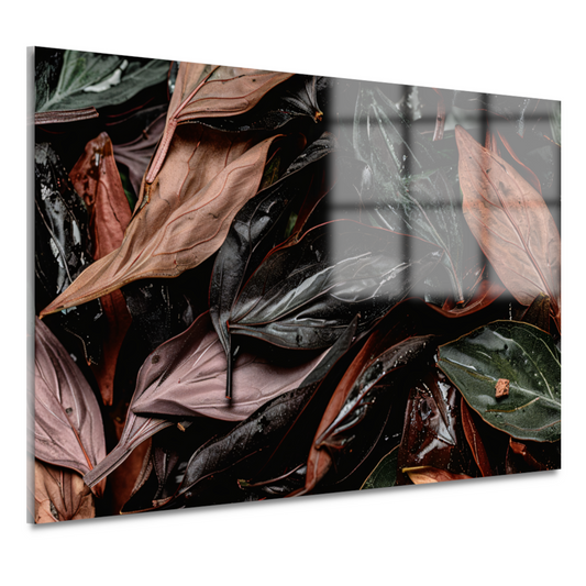 Abstracte Bladeren Compositie acrylglas