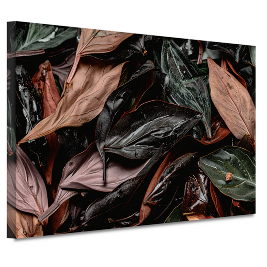 Abstracte Bladeren Compositie canvas