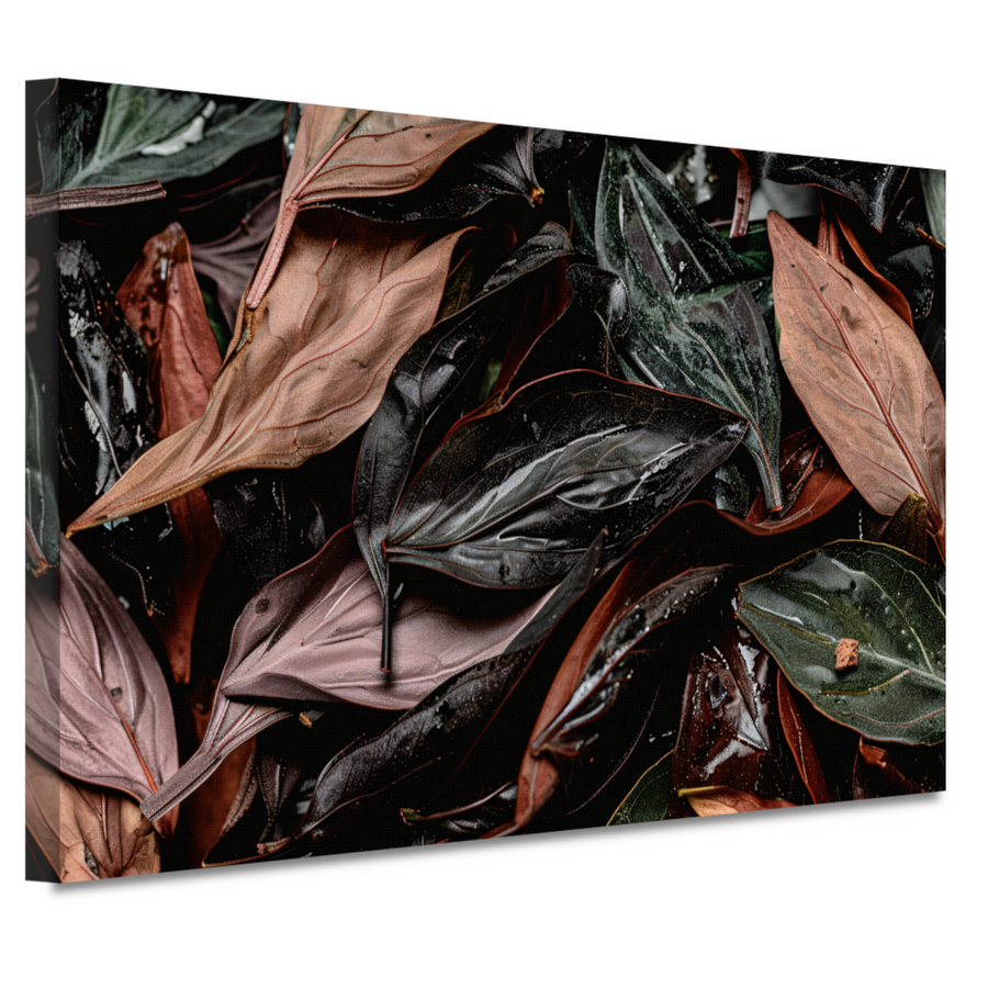 Abstracte Bladeren Compositie canvas