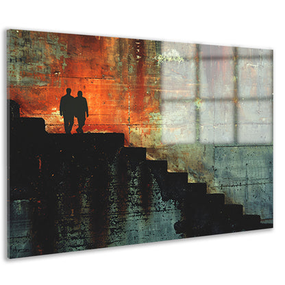 Schaduwen en Lichtspel op Oude Trap acrylglas