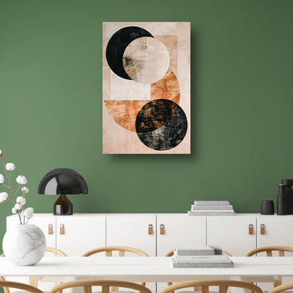 Minimalistische Abstracte Cirkels in Monochrome Tinten canvas