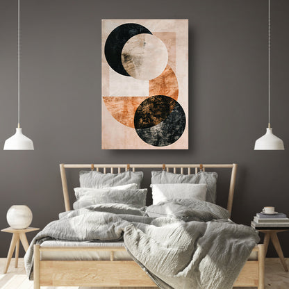 Minimalistische Abstracte Cirkels in Monochrome Tinten canvas