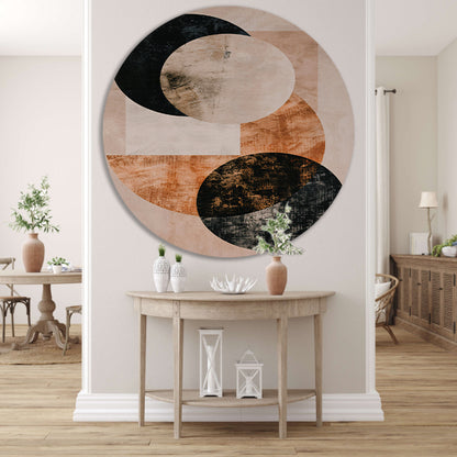 Minimalistische Abstracte Cirkels in Monochrome Tinten forex muurcirkel