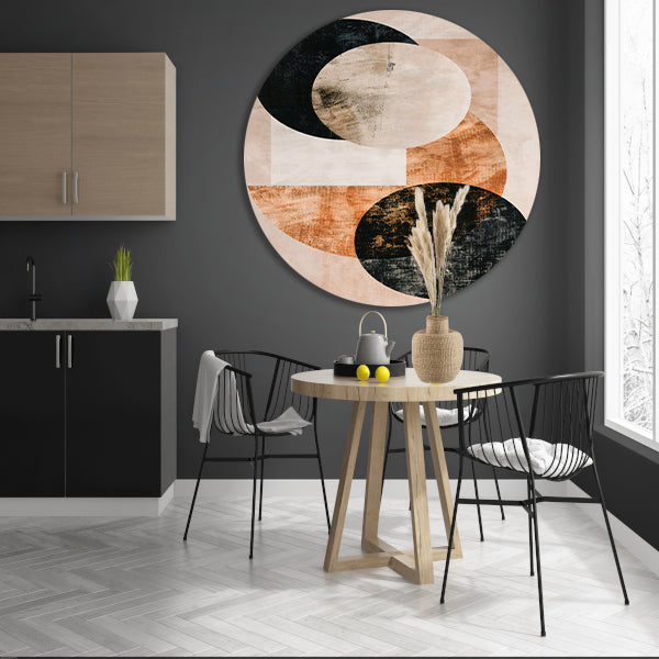 Minimalistische Abstracte Cirkels in Monochrome Tinten forex muurcirkel