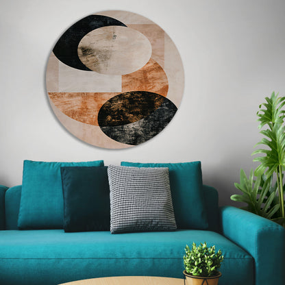 Minimalistische Abstracte Cirkels in Monochrome Tinten forex muurcirkel