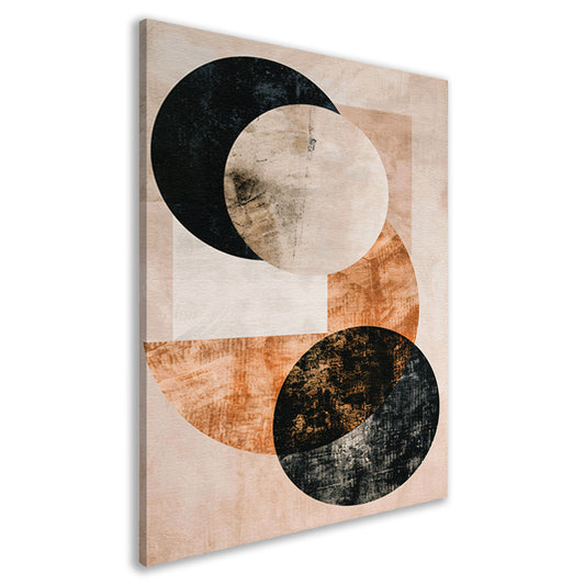 Minimalistische Abstracte Cirkels in Monochrome Tinten canvas
