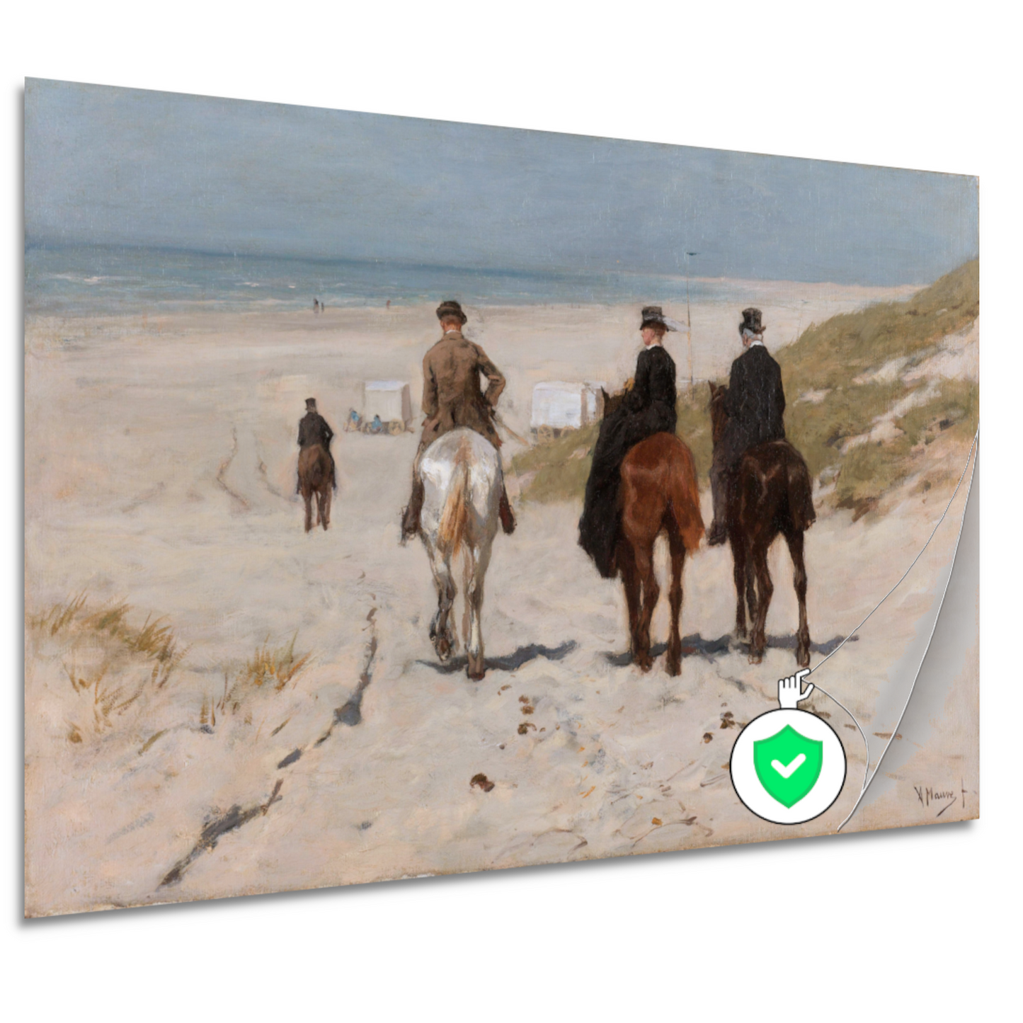 Morgenrit langs het strand - Anton Mauve poster