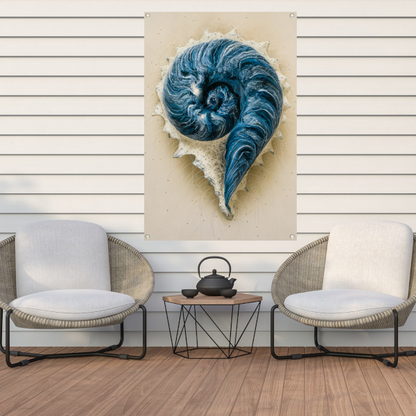 Hypnotiserende Spiralen en Dynamische Spetters tuinposter