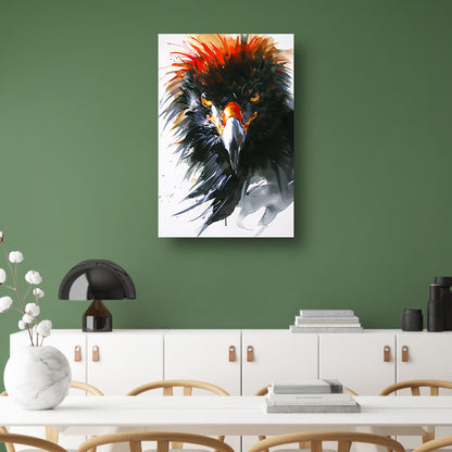 Abstracte kleurrijke aquarel van een adelaar poster
