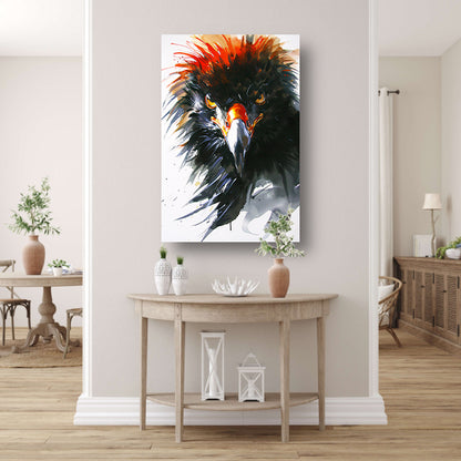 Abstracte kleurrijke aquarel van een adelaar poster
