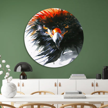 Abstracte kleurrijke aquarel van een adelaar forex muurcirkel