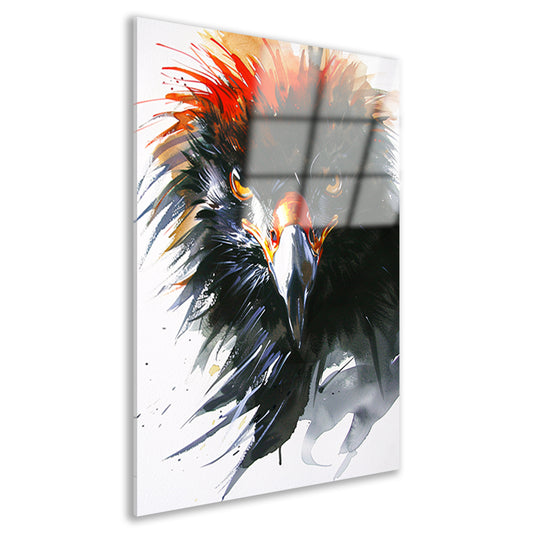 Abstracte kleurrijke aquarel van een adelaar acrylglas