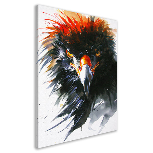 Abstracte kleurrijke aquarel van een adelaar canvas