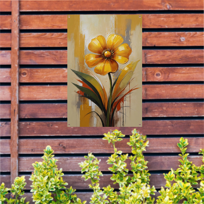 Impressionistische Dans van een Gele Bloem tuinposter