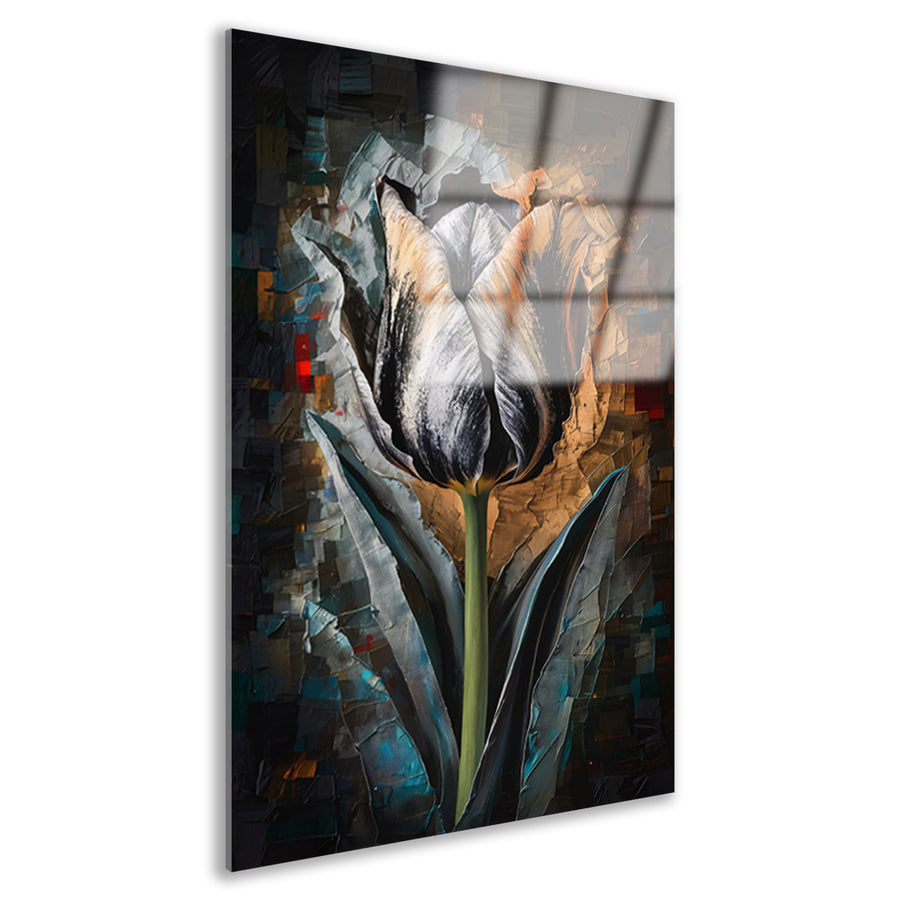 Abstract Expressionistisch Tulpontwerp in Kleur acrylglas