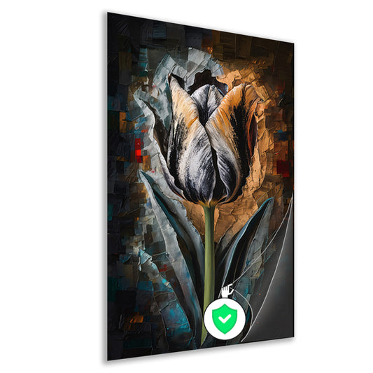 Abstract Expressionistisch Tulpontwerp in Kleur poster