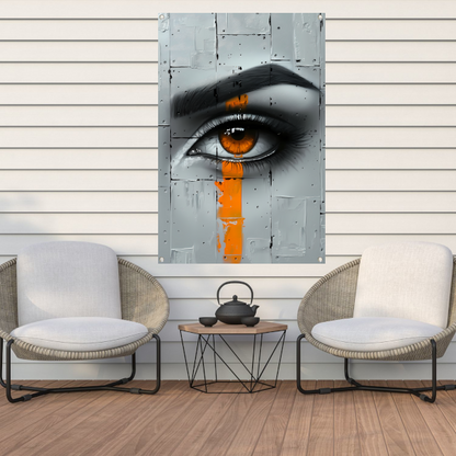 Abstract oog in moderne Street Art-stijl tuinposter